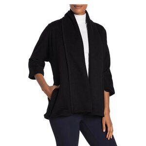 $330 JAMES PERSE Open Drape Cardigan BLACK COMFORT SWEATER 3 = L